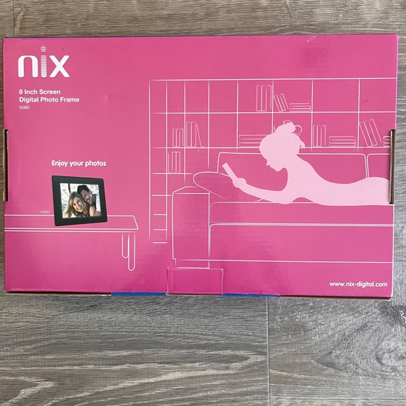 Nix 8 Inch Digital Picture Photo Frame X08G Motion Sensor Photo Video NWOT - Picture 5 of 5